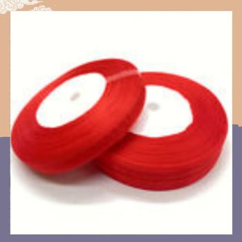 1 Metre Organza Ribbon -Red 10mm wide