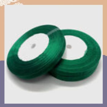 1 Metre Organza Ribbon -Green 10mm wide