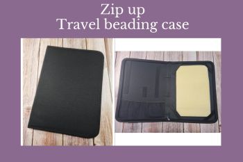 Zip up Travel beading case with beading mat