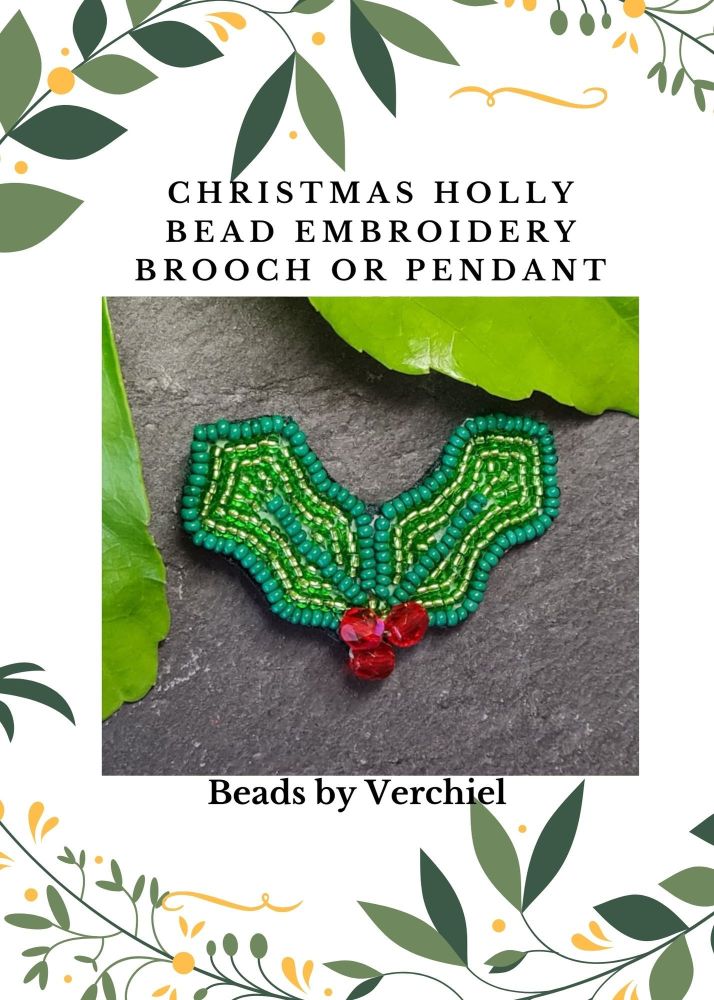 Christmas Holly Brooch/Pendant Kit 