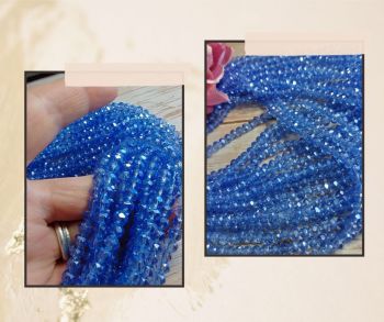 Crystal Rondelle 5x6mm Bead Strand 16 inches Pale Blue ab