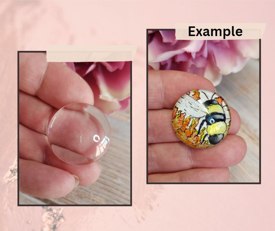 25mm Clear Glass dome for crafting projects