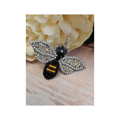 <!001->Bead embroidery Mini Queen Bee Kit SILVER