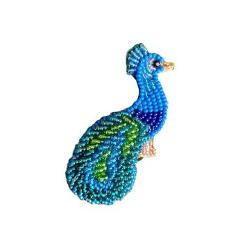 Bead embroidery Percy Peacock Brooch  kit