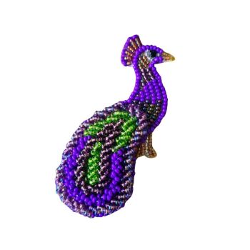 Bead embroidery Patrick Peacock Brooch  kit