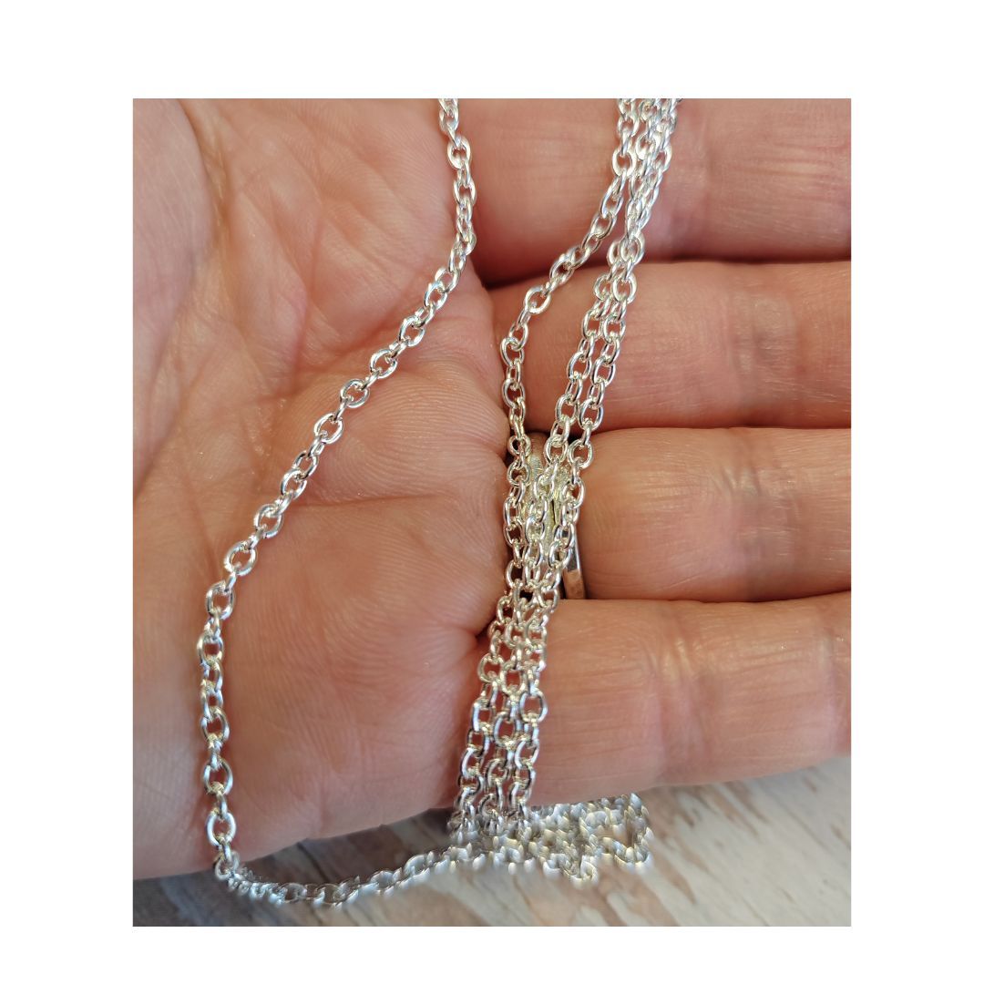 1 Metre Silver Plated chain for jewellery making