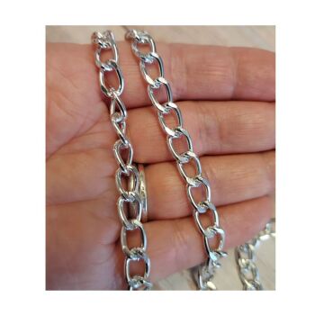 1 Metre Aluminium Twisted curb chain