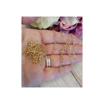 Pack of 20 gold coloured extender chains