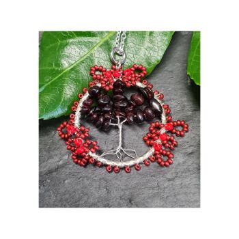 Garnet Gemstone Tree of Tree of Life Kit