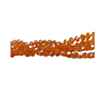 Crystal Rondelle 5x6mm Bead Strand 16 inches Orange ab