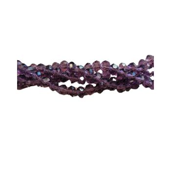 Crystal Rondelle 5x6mm Bead Strand 16 inches purple