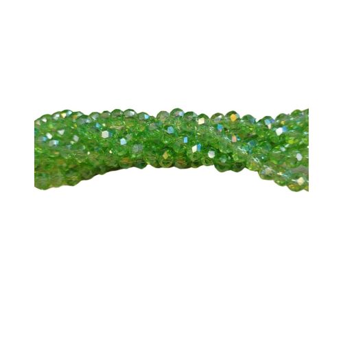 Crystal Rondelle 5x6mm Bead Strand 16 inches Pale Green ab