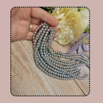 6mm short strand Silver grey