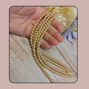 6mm short strand Light gold