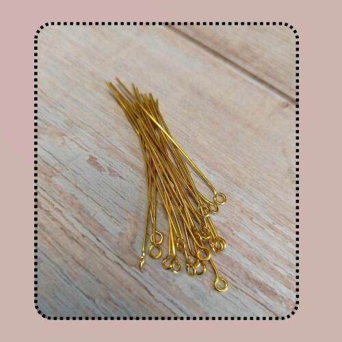 <!003-->20  Gold coloured eyepins