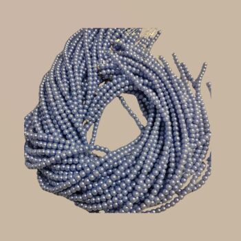 Glass pearls lavender 3.5mm Bead strand