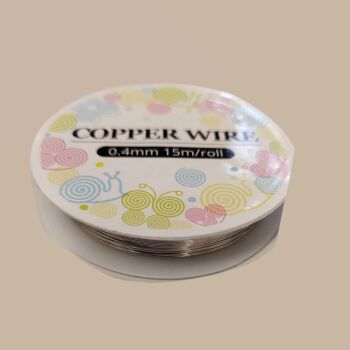 .4mm silver plated copper wire reel 15 Metres