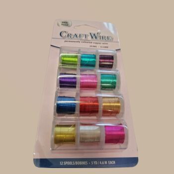 Bundle of 12 coloured copper wires .32mm