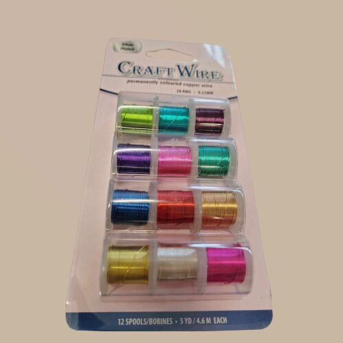 Bundle of 12 coloured copper wires .32mm