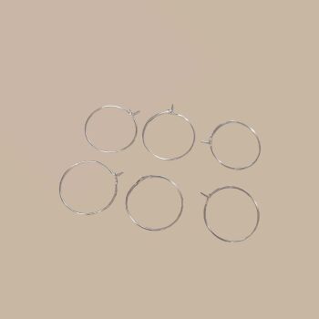 Pack of 6 wine glass charm findings