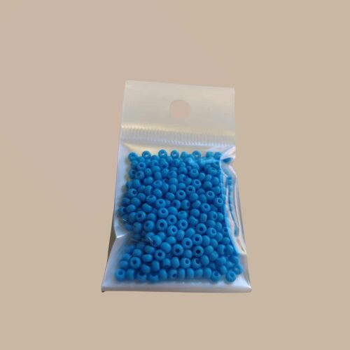 10g Czech size 8 Opaque Turquoise Blue