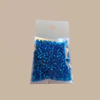  10g Czech size 8 Silver Lined Aqua