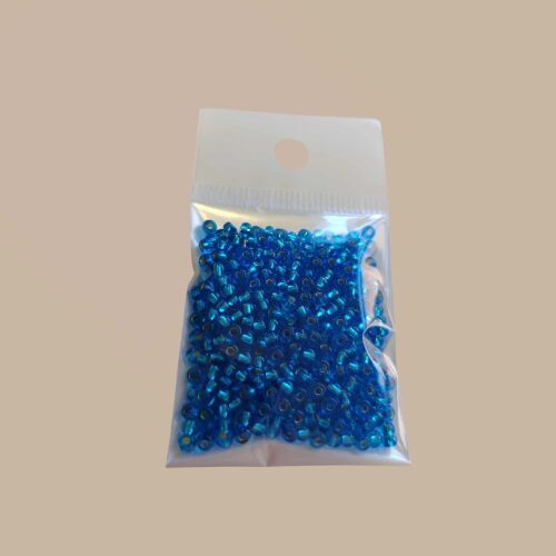 10g Czech size 8 Silver Lined Aqua