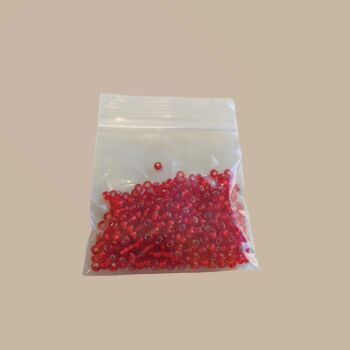  10g Czech size 8 Silver lined red