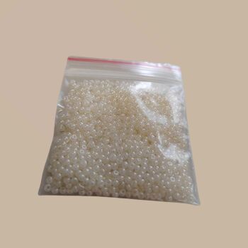  Preciosa Czech size 10 seed beads  - cream Pearl