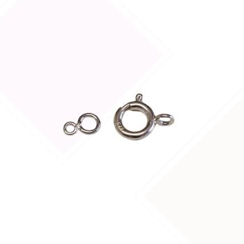 Sterling silver Bolt Clasp 8mm with Closed double Ring