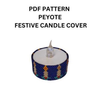 DIGITAL PDF PATTERN - Peyote Festive candle cover