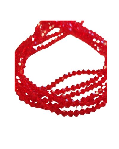Red 4mm bicones 12.5 inch strand