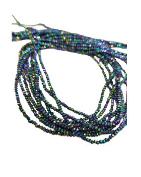 2x1.5mm electroplated full rainbow glass crystal rondelles rainbow 13 inch strand