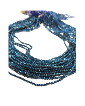 2x1.5mm electroplated rainbow marine blue crystal rondelles
