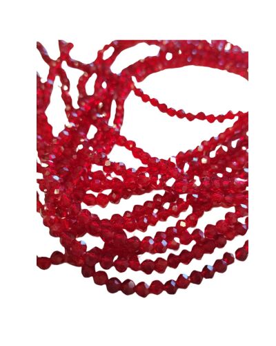 1 x 16 inch strand mixed Red  crystal rondelles 3x4mm