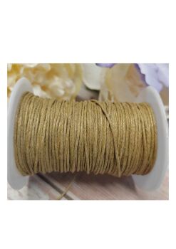3 Metres Waxed cotton thread Ochre colour  1mm thick