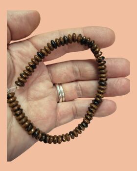 Mahogany Obisidan gemstone abacus beads