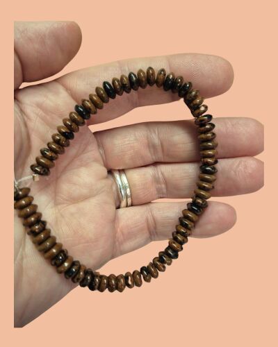 Mahogany Obisidan gemstone abacus beads