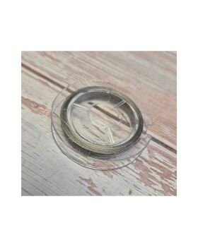 Small Silver Tigertail beading thread 10 Metre reel .45mm
