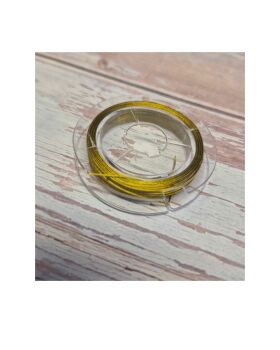 Small reel Golden Tigertail beading thread 10 Metre reel .45mm