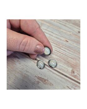 Acrylic opalite two hole connectors