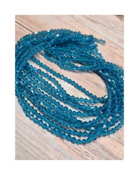 Aqua Blue 4mm bicones 13 inch strand