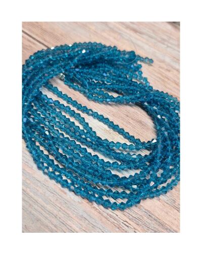 Aqua Blue 4mm bicones 13 inch strand
