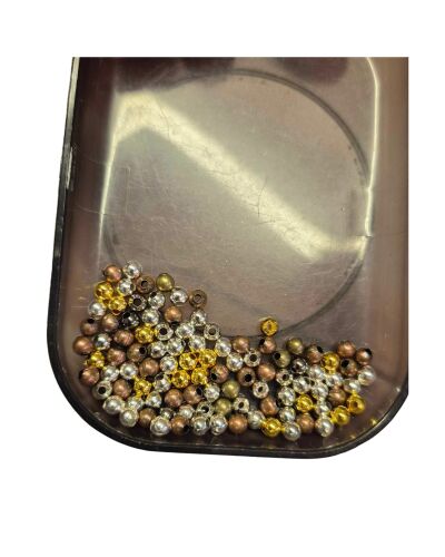 Pack of 100 mixed metal 4mm spacer beads