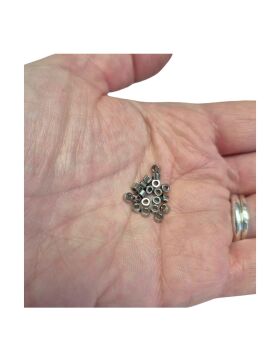Pack of 20 Stainless steel tube beads 2x3mm