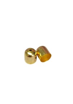 Pack of 2 End caps gold colour 8mm diameter