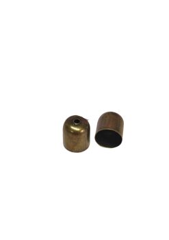 Pack of 2 End caps bronze colour 8mm diameter