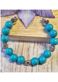 1 x 8.5 inch strand with 12mm acrylic and metal large hole beads