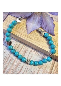 1 x 9.5 inch strand with acrylic and metal large hole beads