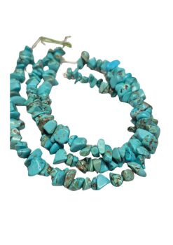 8 inch approx strand turquoise howlite gemstone chips